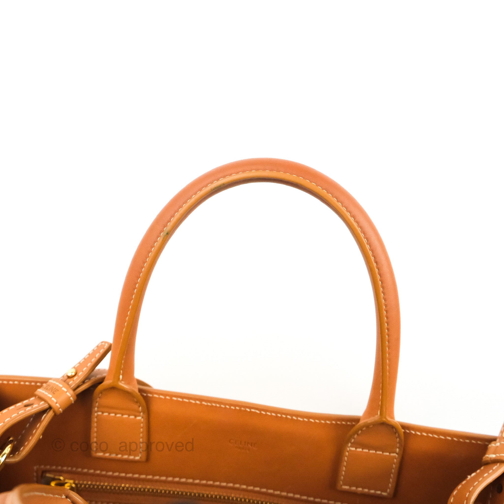 Luggage Céline Celine Natural Canvas & Tan Calfskin Mini Vertical Cabas Tote  Beige Cloth ref.875753 - Joli Closet