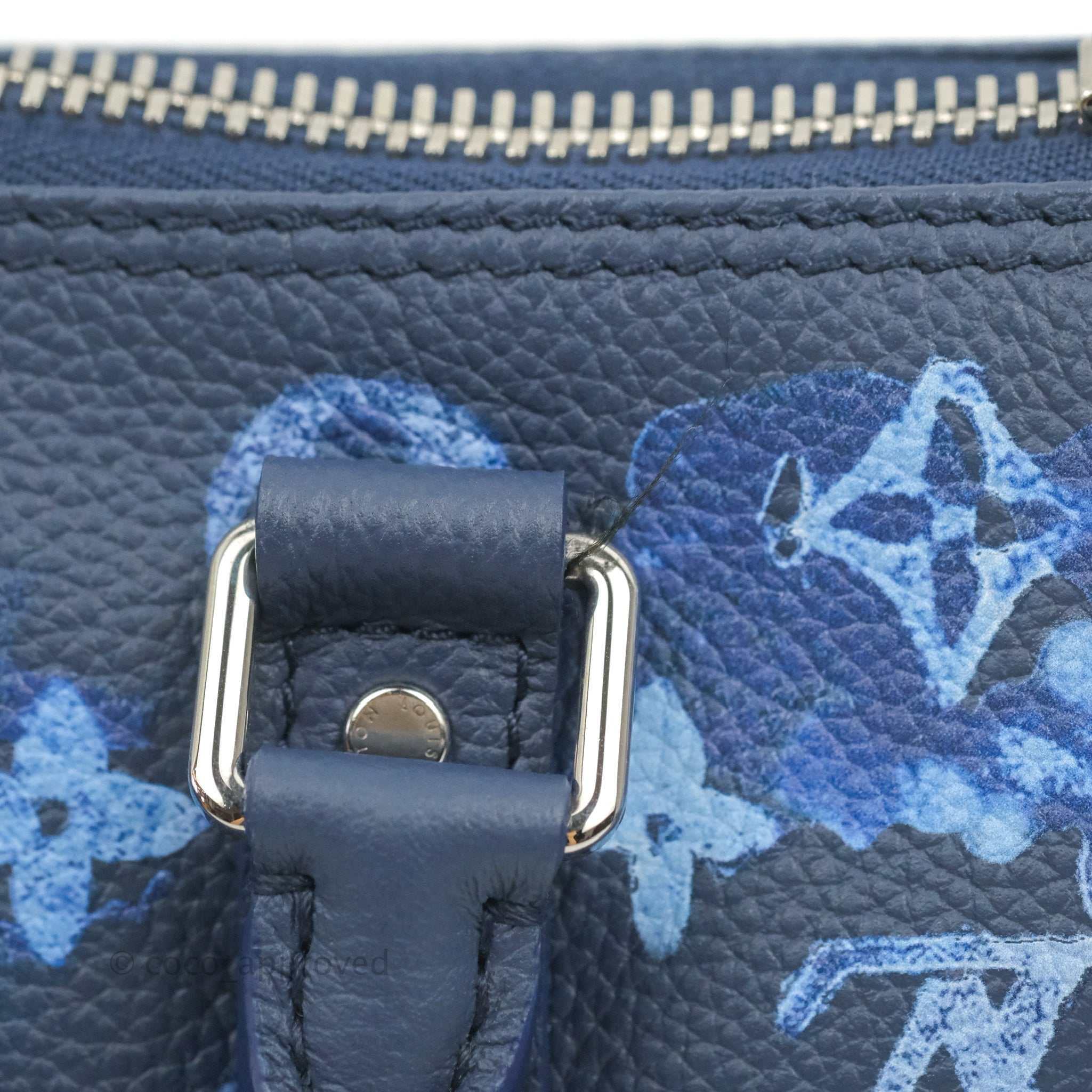 Louis Vuitton Blue Watercolor Monogram XS Keepall Bandouliere Bag 802lvs46