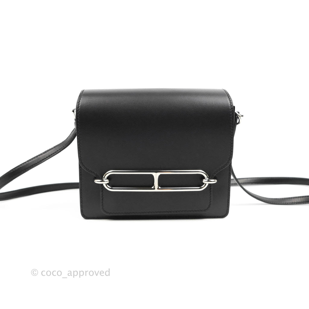 Hermès Roulis Mini 18 Black Swift Palladium Hardware