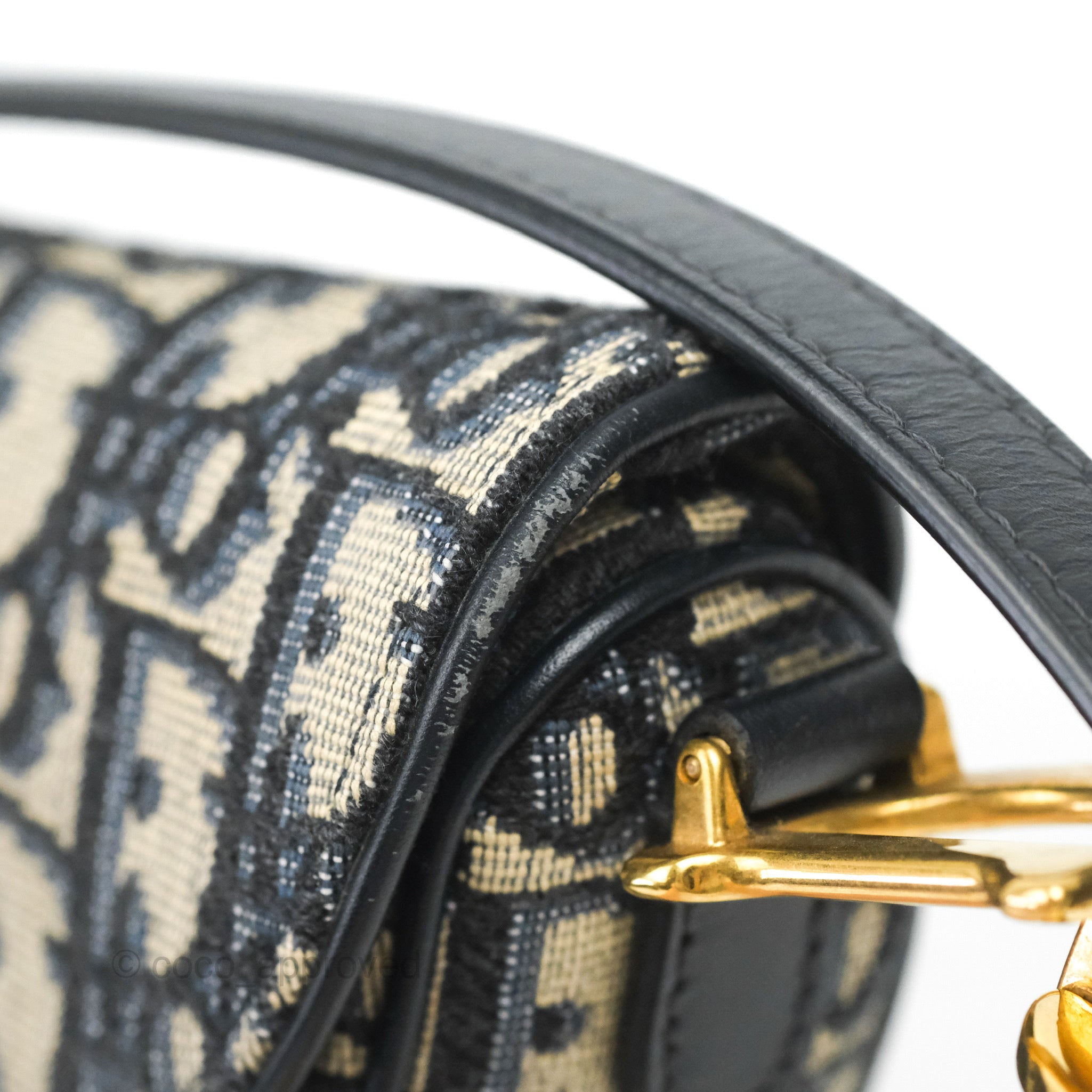 Christian Dior Mini Saddle Bag Blue Oblique Jacquard Gold Hardware – Coco  Approved Studio