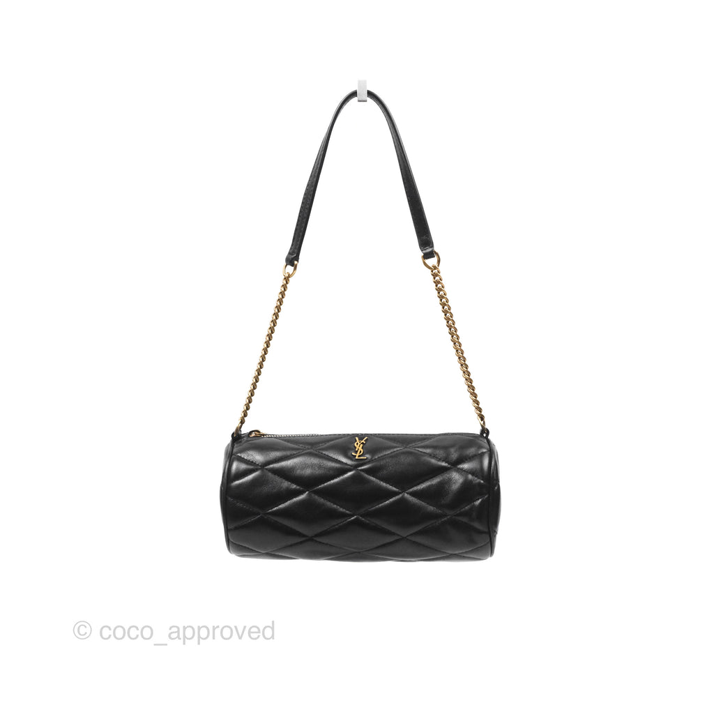 Saint Laurent Mini Sade Tube Shoulder Bag Black Lambskin