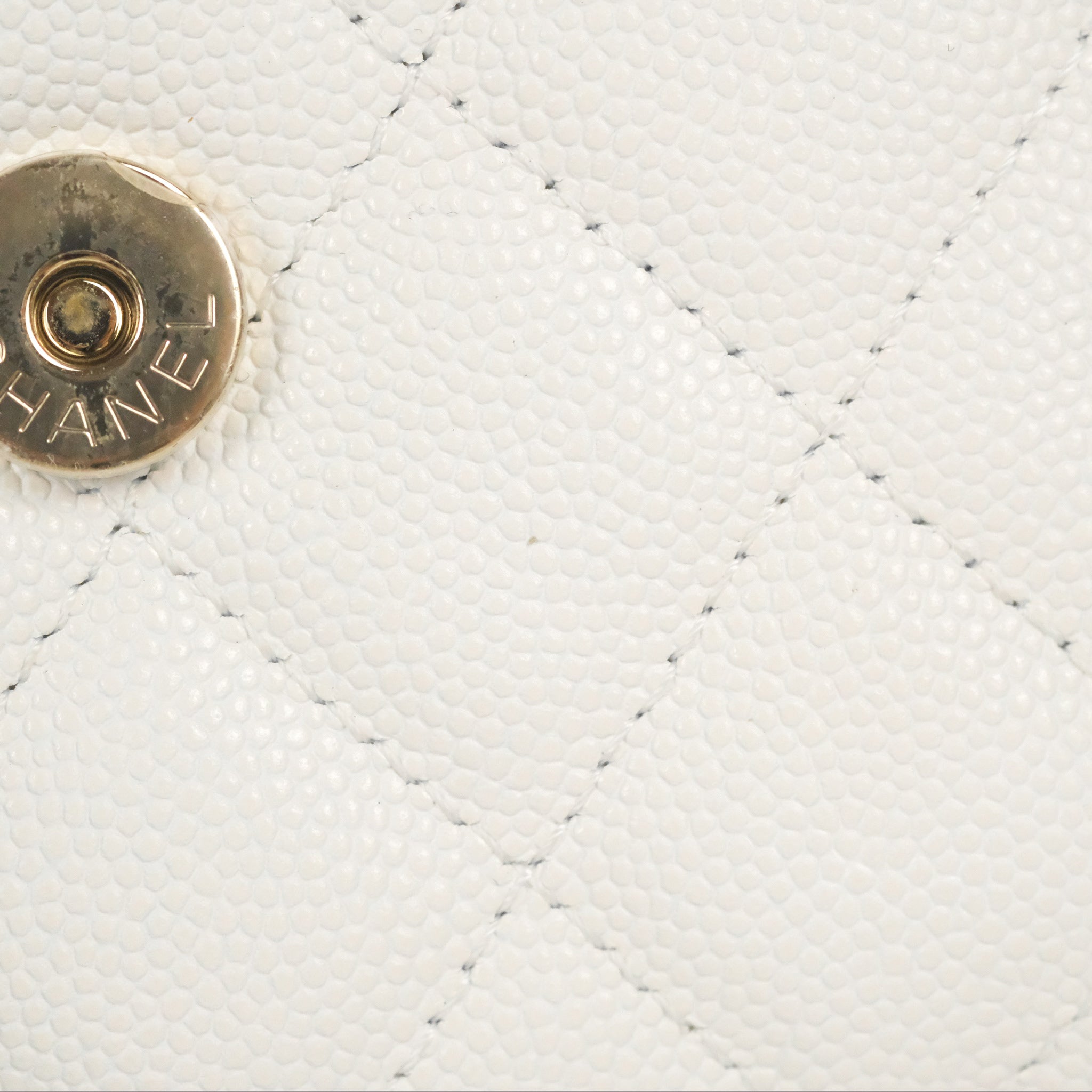 Celine Clutch With Chain Triomphe Canvas Lambskin White/Tan – Coco Approved  Studio