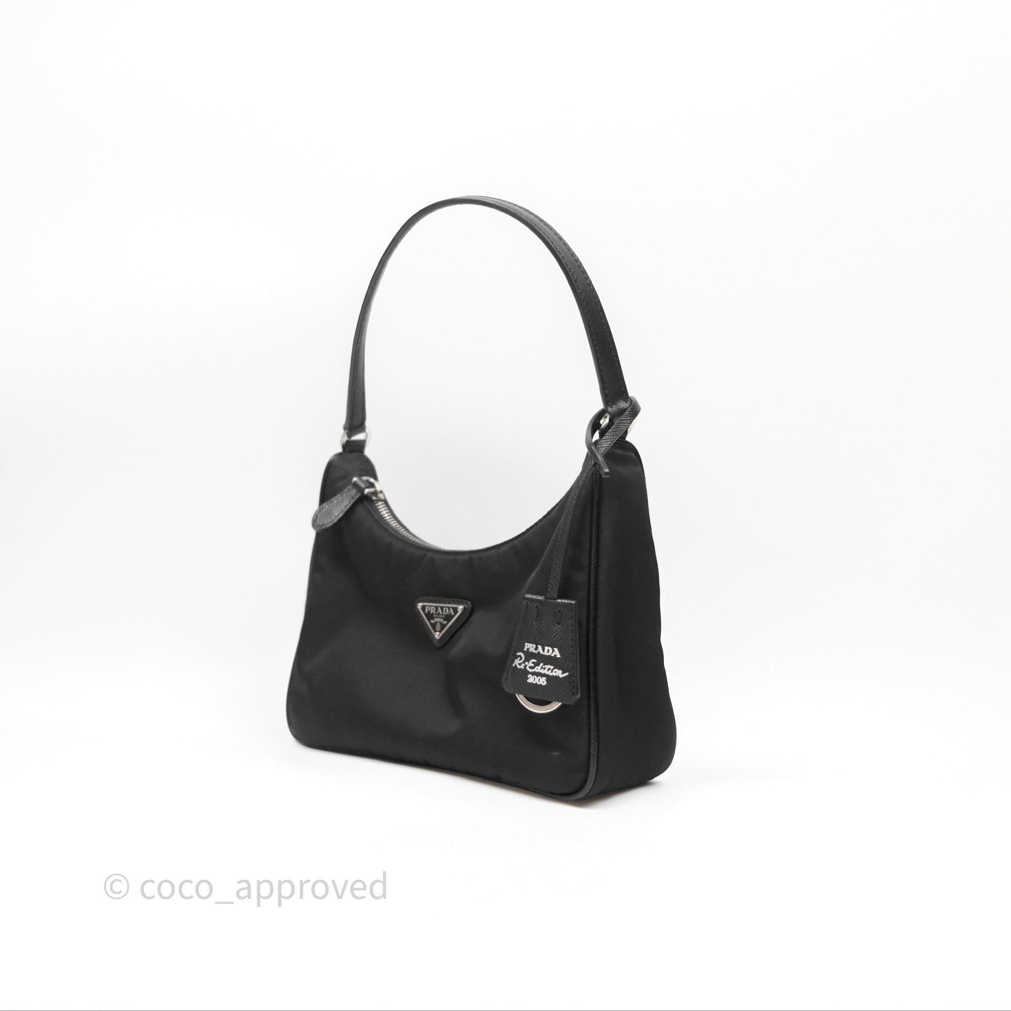 Prada Re-Edition 2005 Nylon Mini Bag Black Silver Hardware – Coco