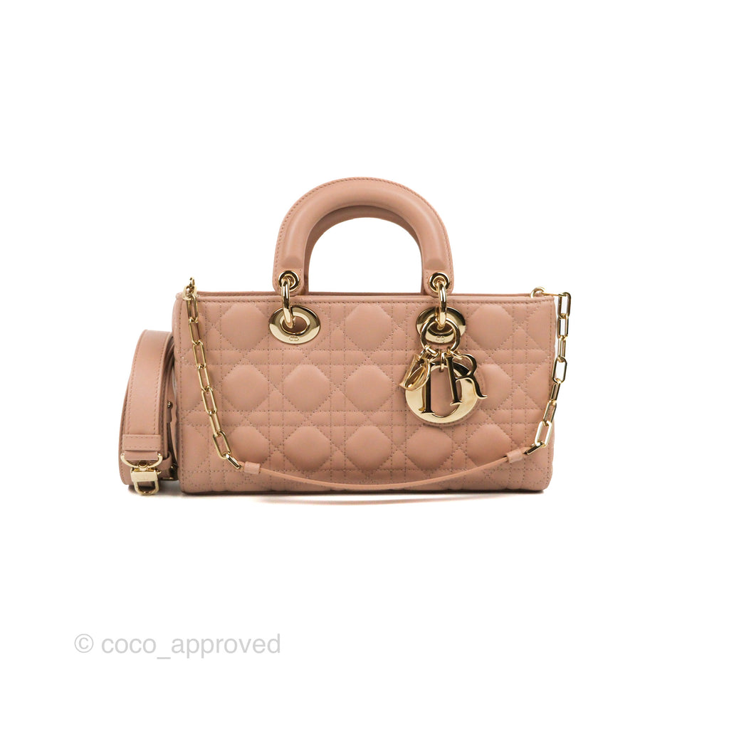 Dior Medium Lady D-Joy Bag Nude Pink Lambskin Cannage