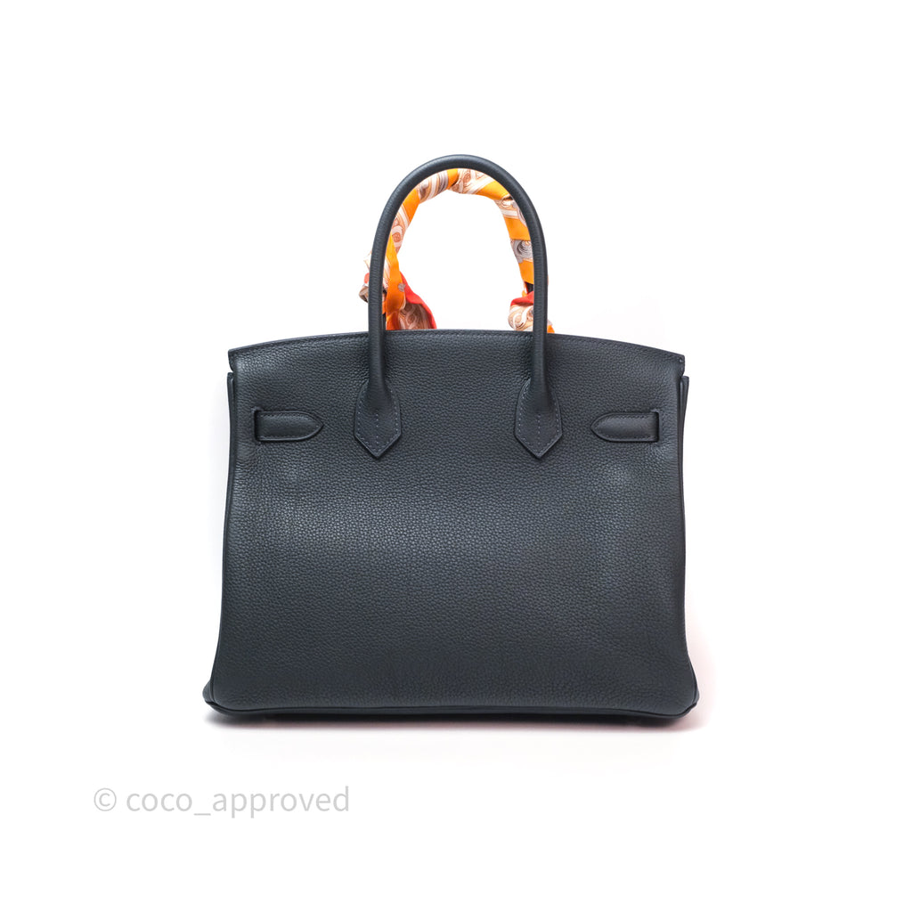 Hermès Birkin 30 Vert Rousseau V0 Togo Palladium Hardware