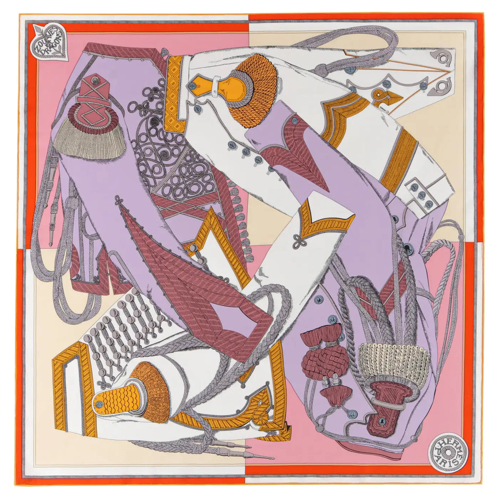 Hermes Zouaves Et Dragons Scarf 90