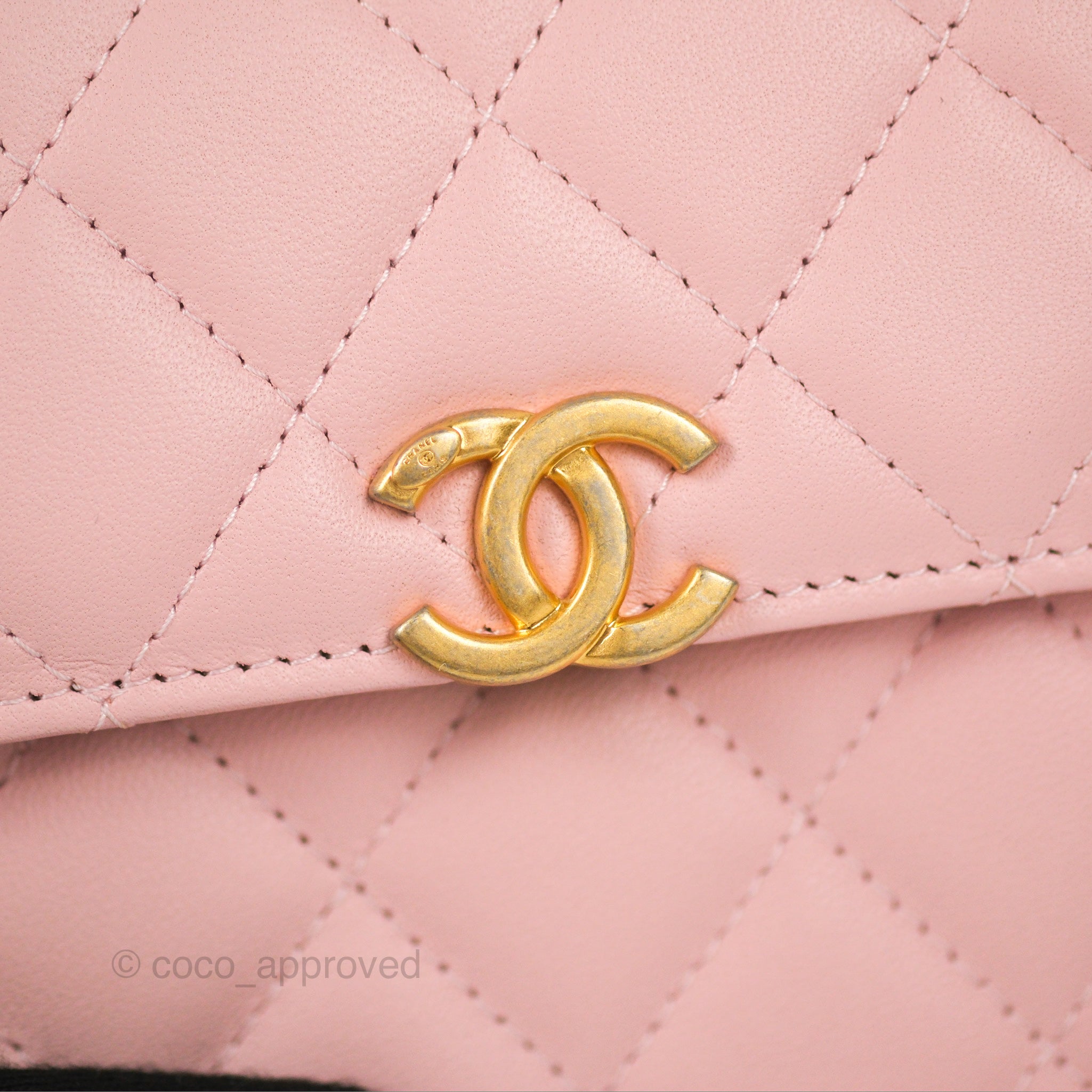 Chanel Chain Infinity Top Handle, Rose Pink with Gold Hardware, Preowned in  Box WA001