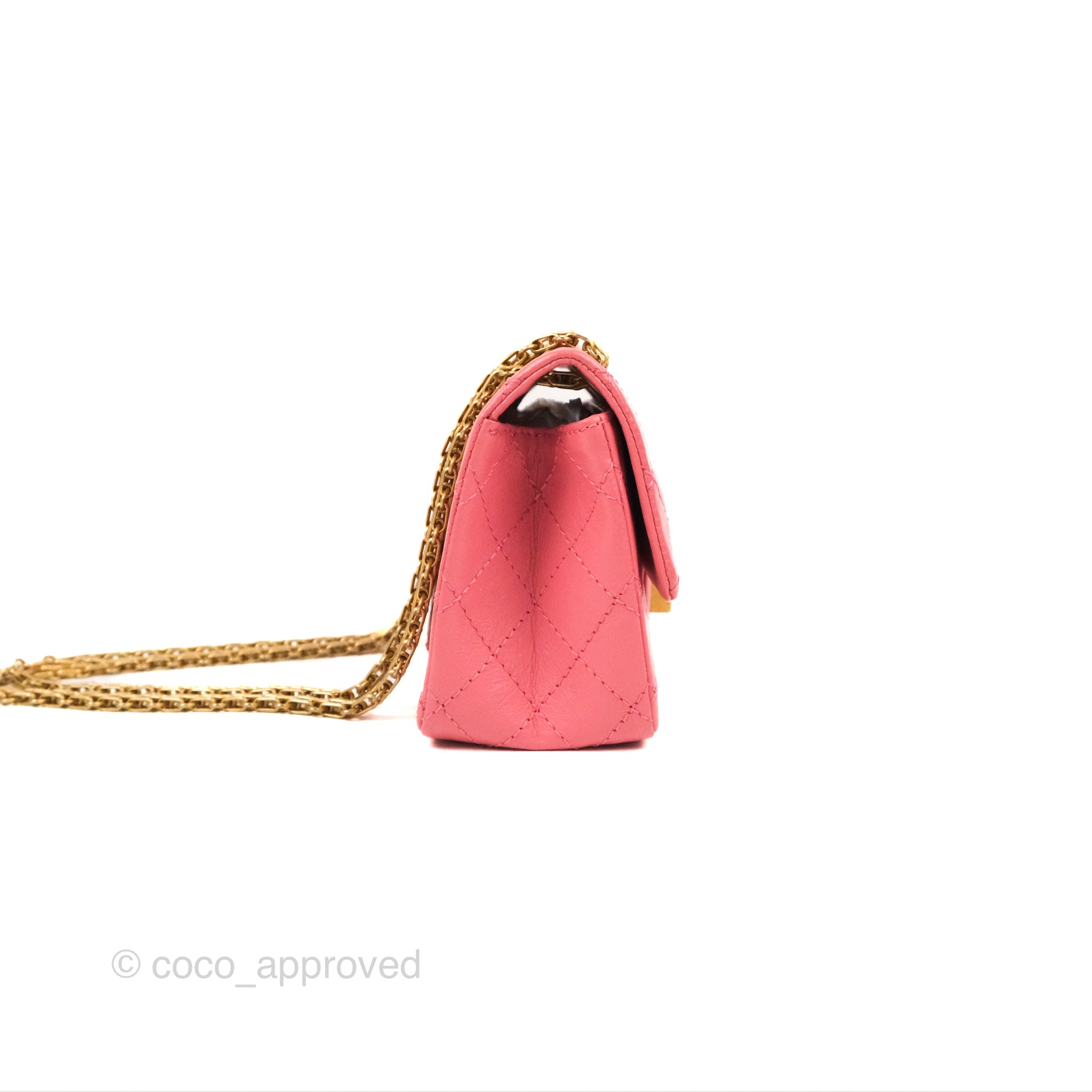 Chanel Mini Reissue 224 Pink Aged Calfskin Aged Gold Hardware – Coco  Approved Studio