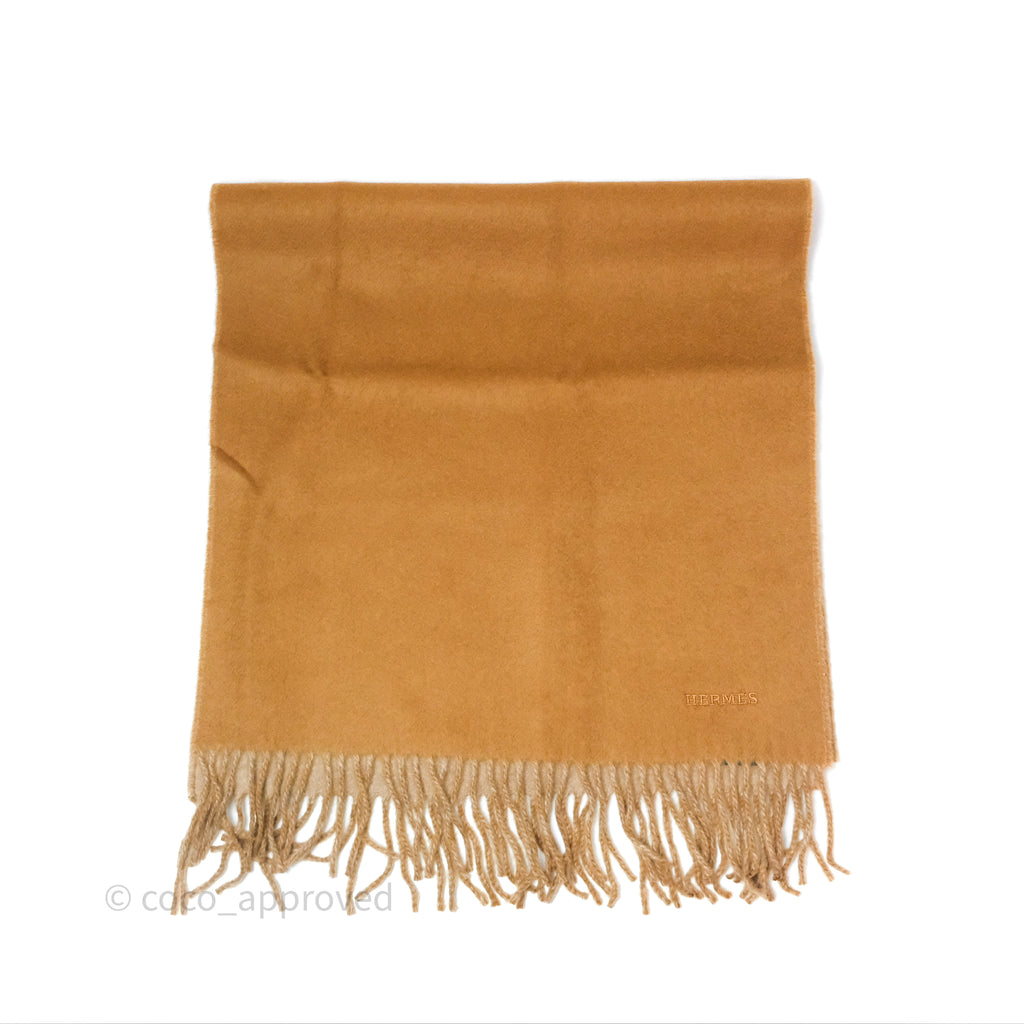 Hermès Cashmere Recto-Verso Scarf Camel/Bei