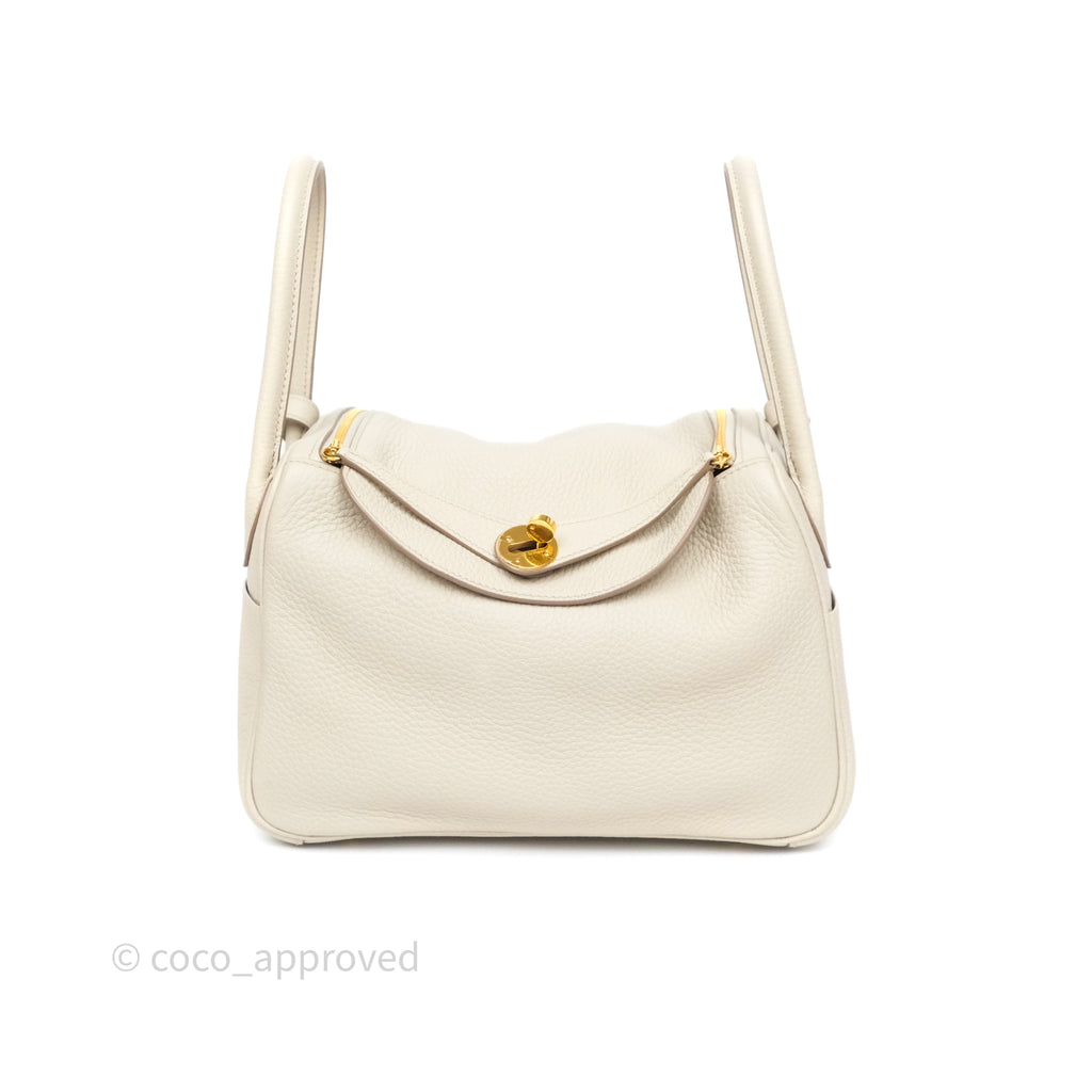 Hermès Lindy 26 Beton 8L Clemence Gold Hardware