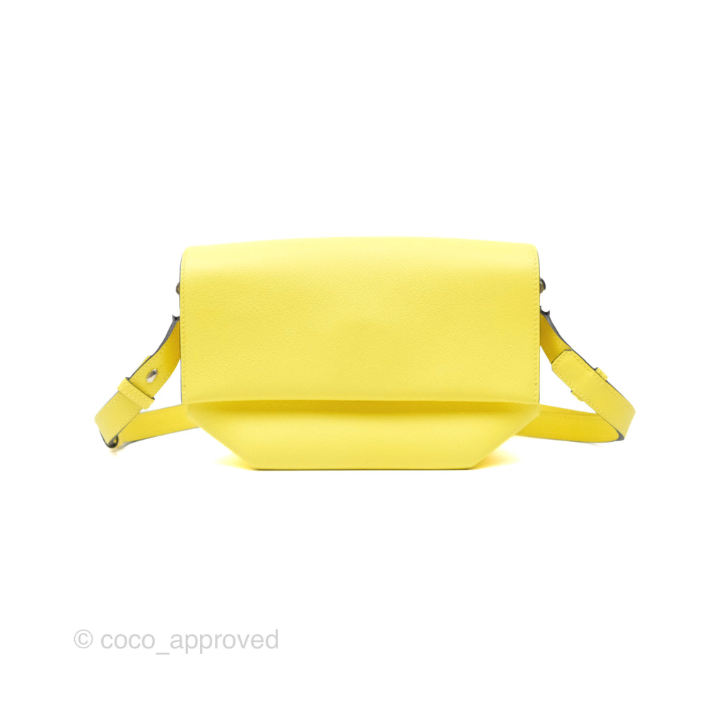 Hermes Opli Bag Lime Yellow Novillo