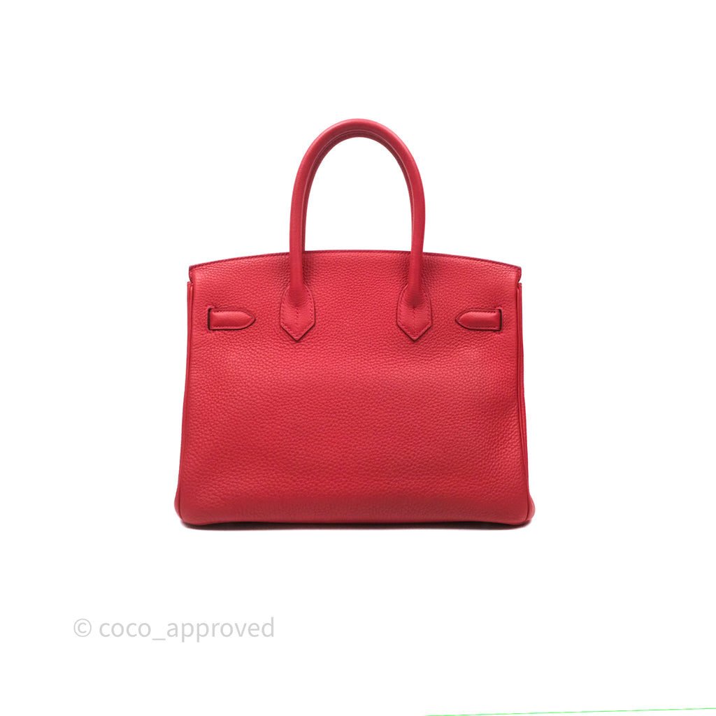 Hermès Birkin 30 Retourne Geranium D5 Togo Gold Hardware