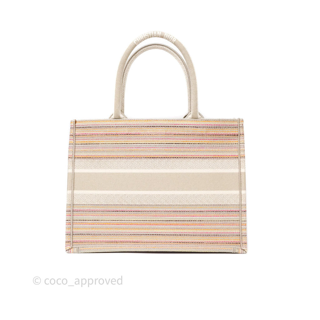 Christian Dior Medium Rainbow Book Tote Canvas