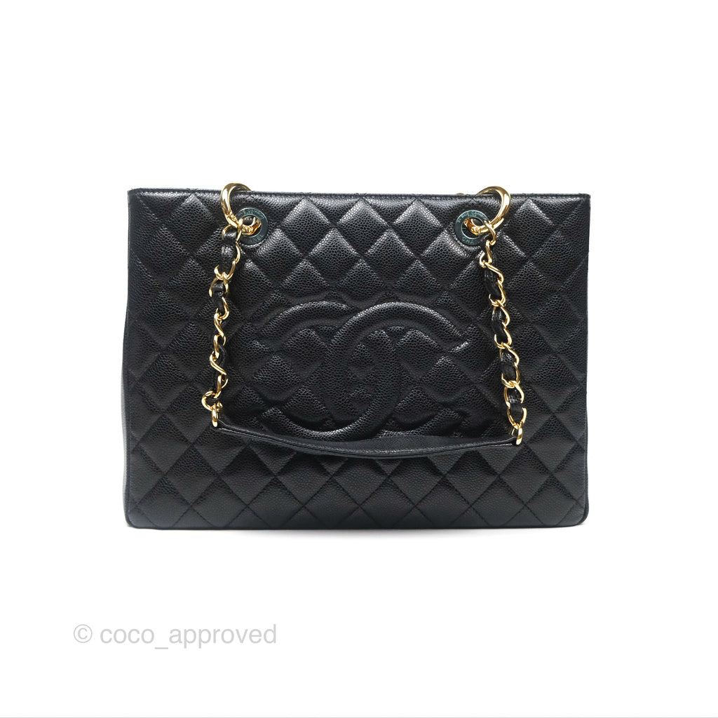 Chanel GST Black Caviar Gold Hardware