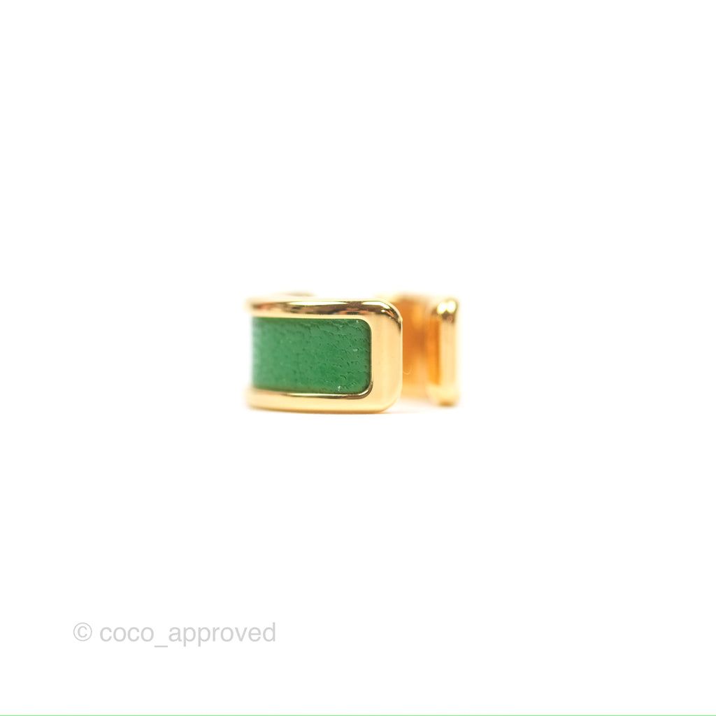 Hermès Olympe Ear Cuff Small Model Vert Comics 0Z Epsom Gold Hardware