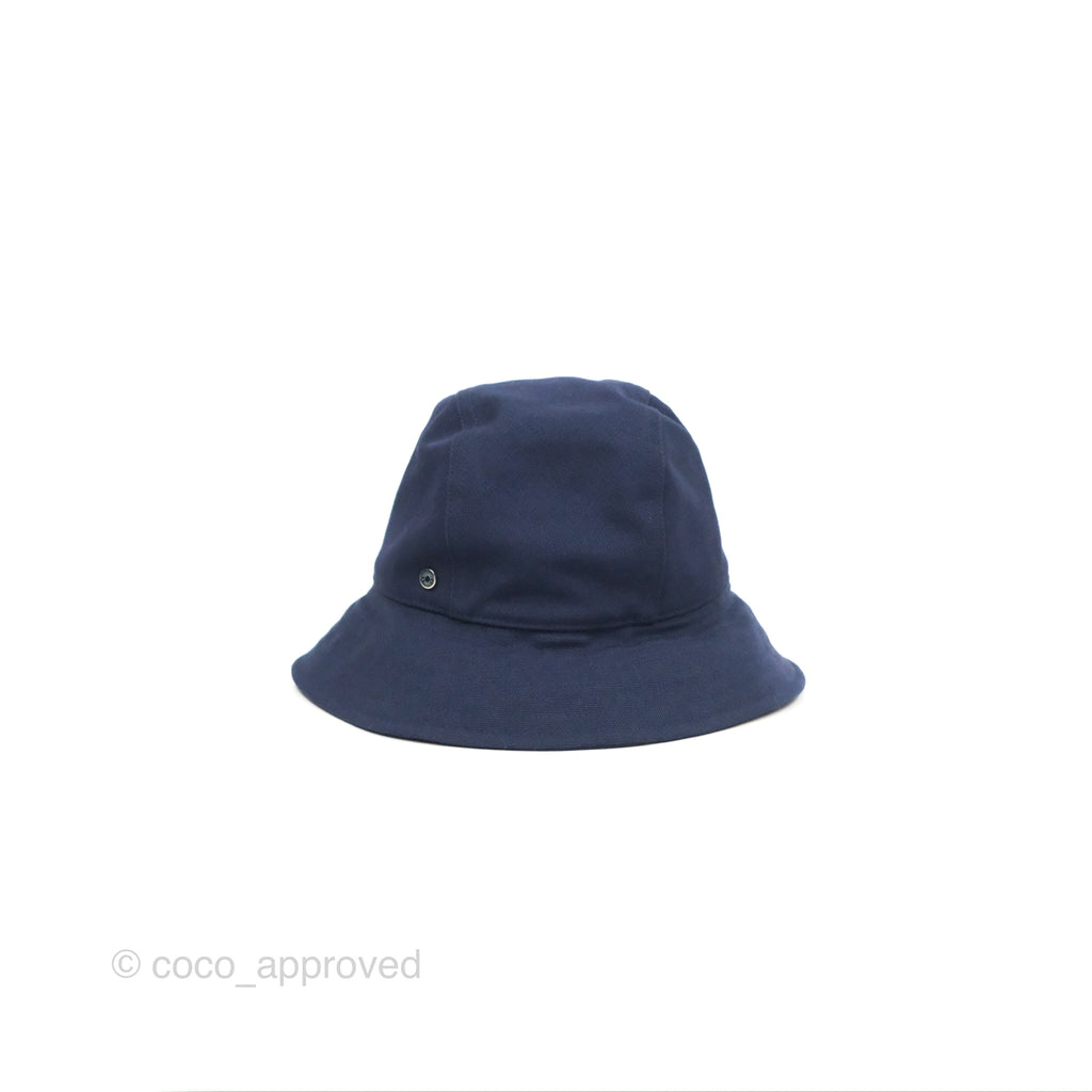 Hermes Elena Bucket Hat Marine Canvas