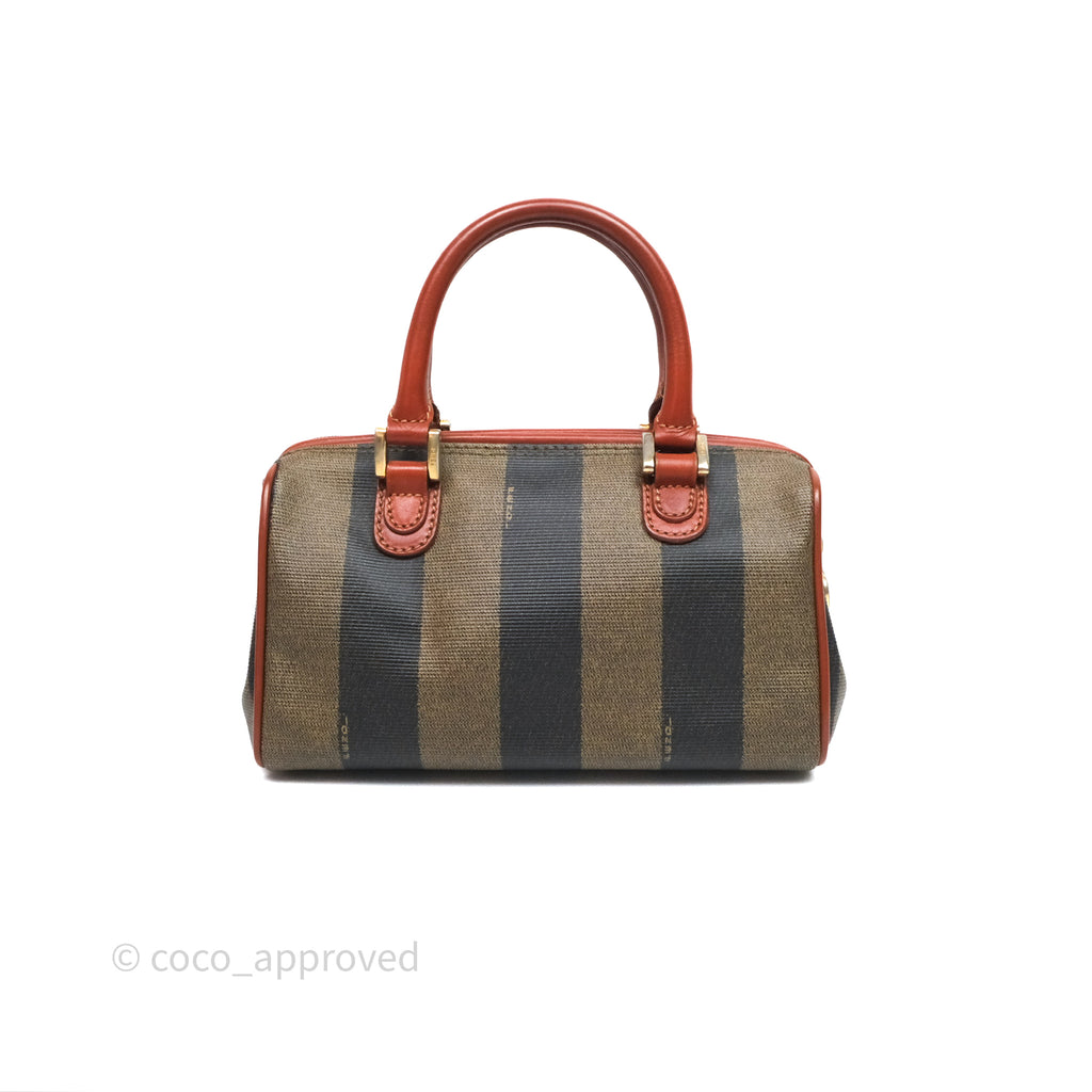 Fendi Mini Vintage Striped Boston Bag