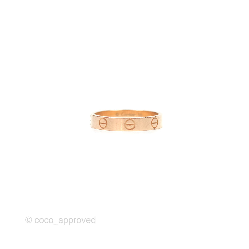 Cartier Love Wedding Band Ring Pink Gold 