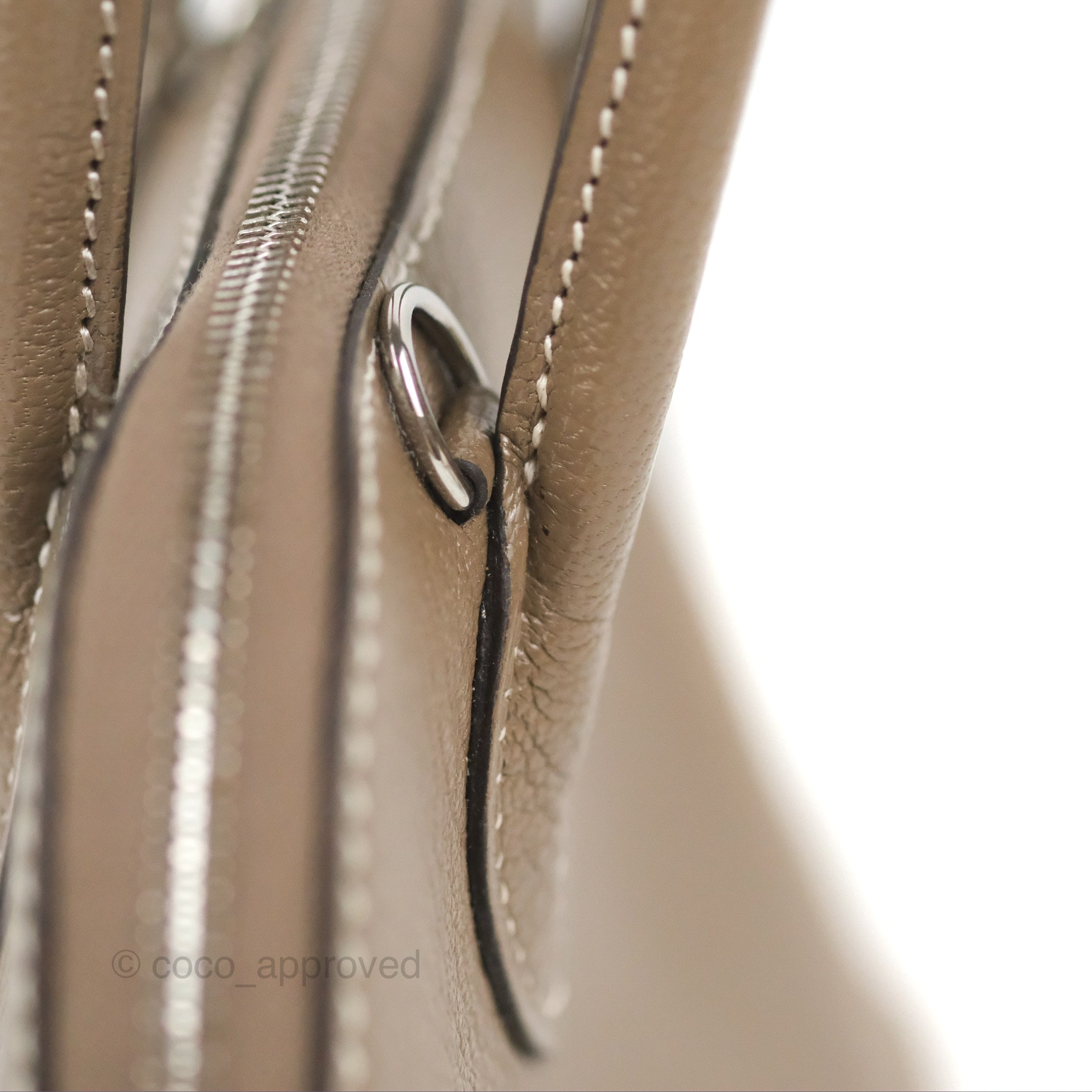 Hermès Bolide Mini 1923 Etoupe Chevre Mysore Palladium Hardware – Coco  Approved Studio