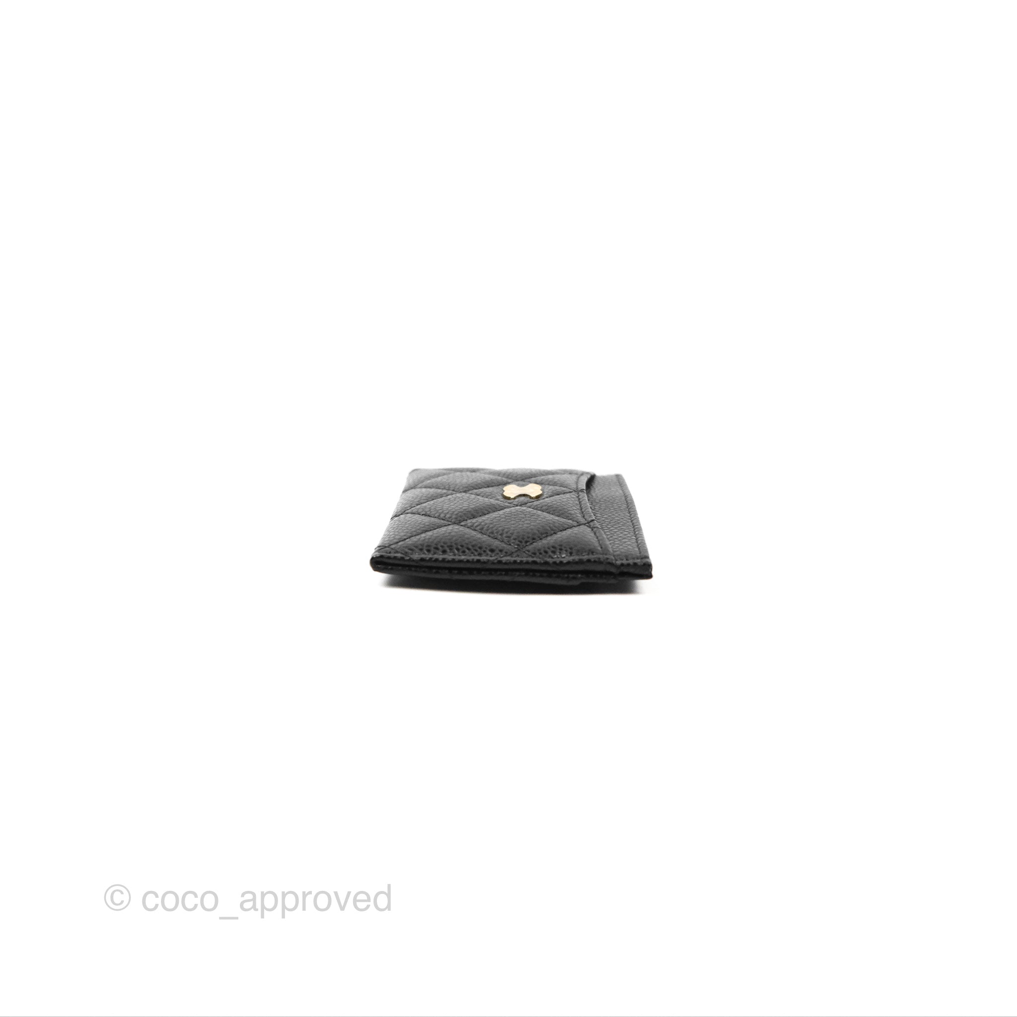 Chanel Classic Flat Card Holder Black Caviar Gold Hardware – Coco Approved  Studio