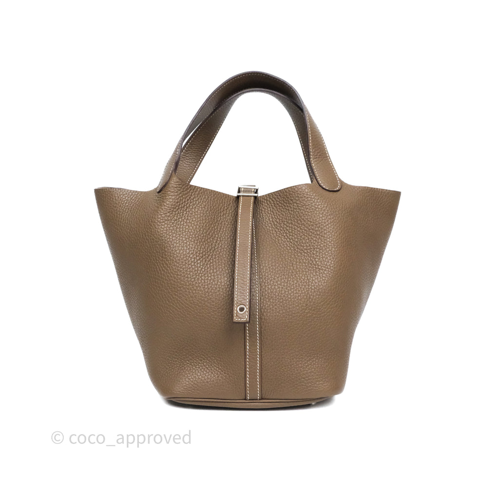 Hermès Picotin Lock 22 Etoupe 18 Clemence Palladium Hardware