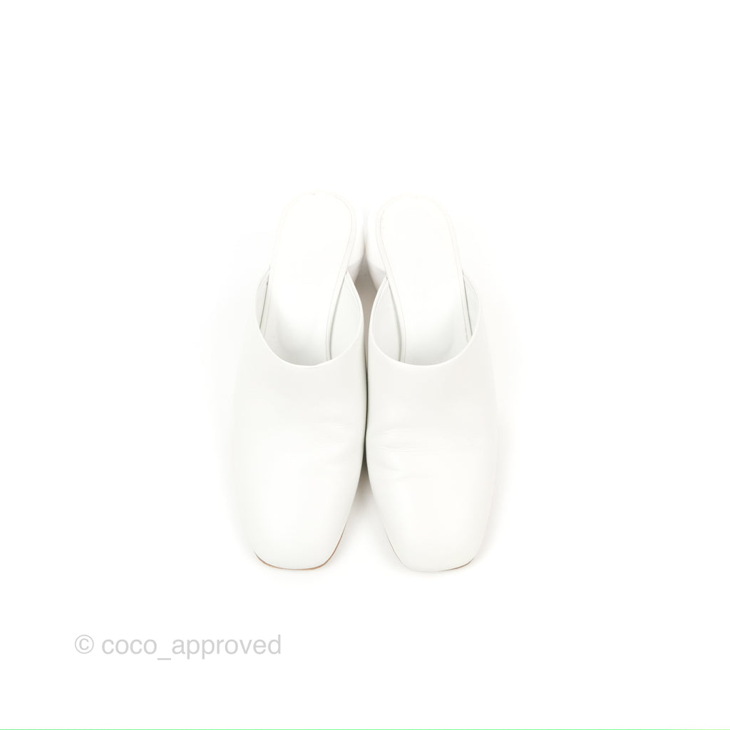 Hermes Mules White Size 37.5