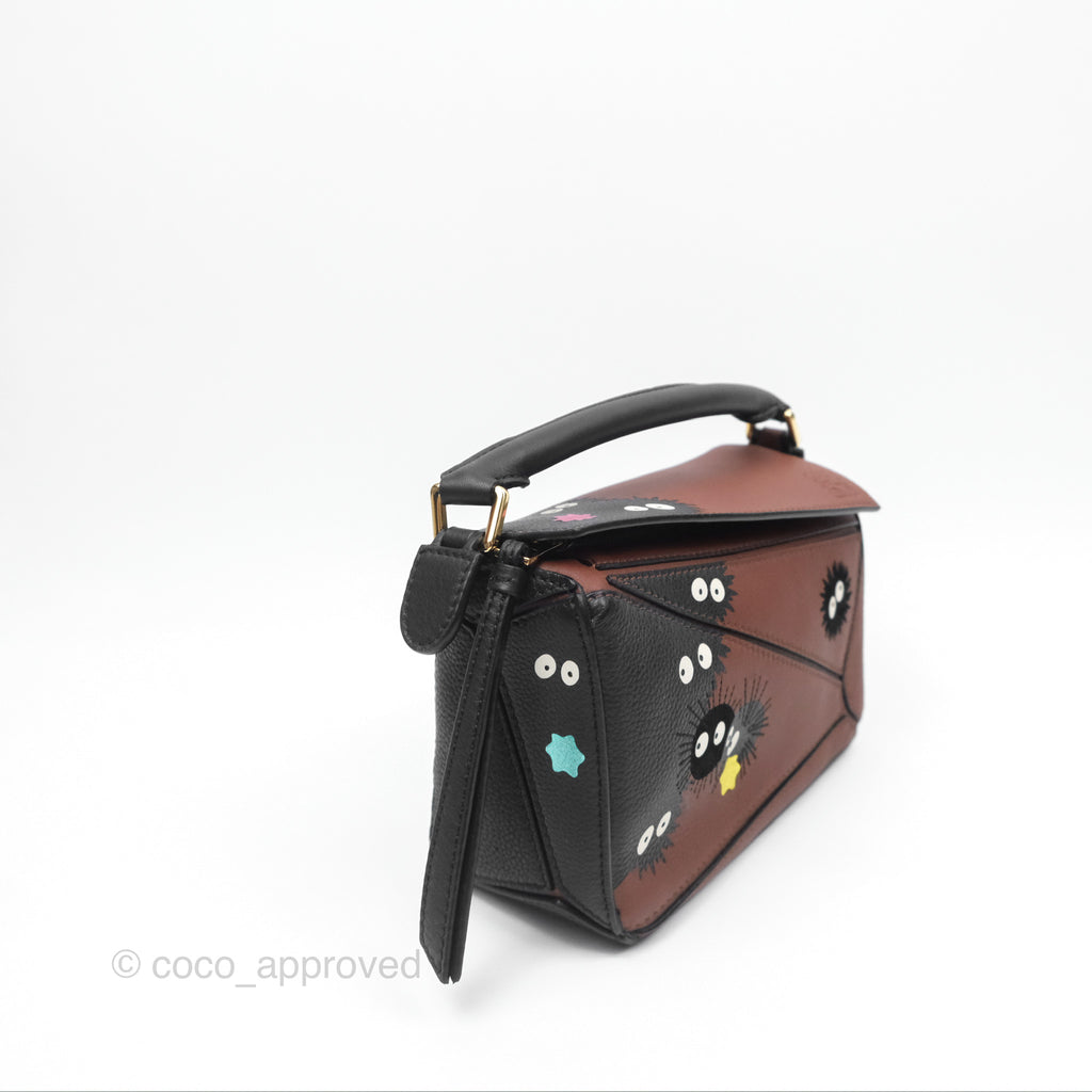 Loewe X Studio Ghibli Spirited Away Mini Puzzle Brown Calfskin