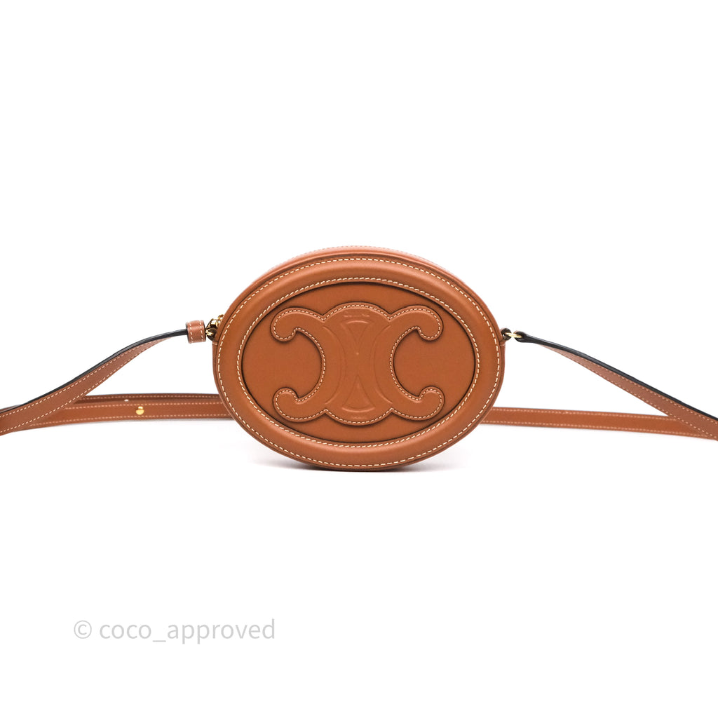 Celine Oval Bag Cuir Triomphe Tan Calfskin