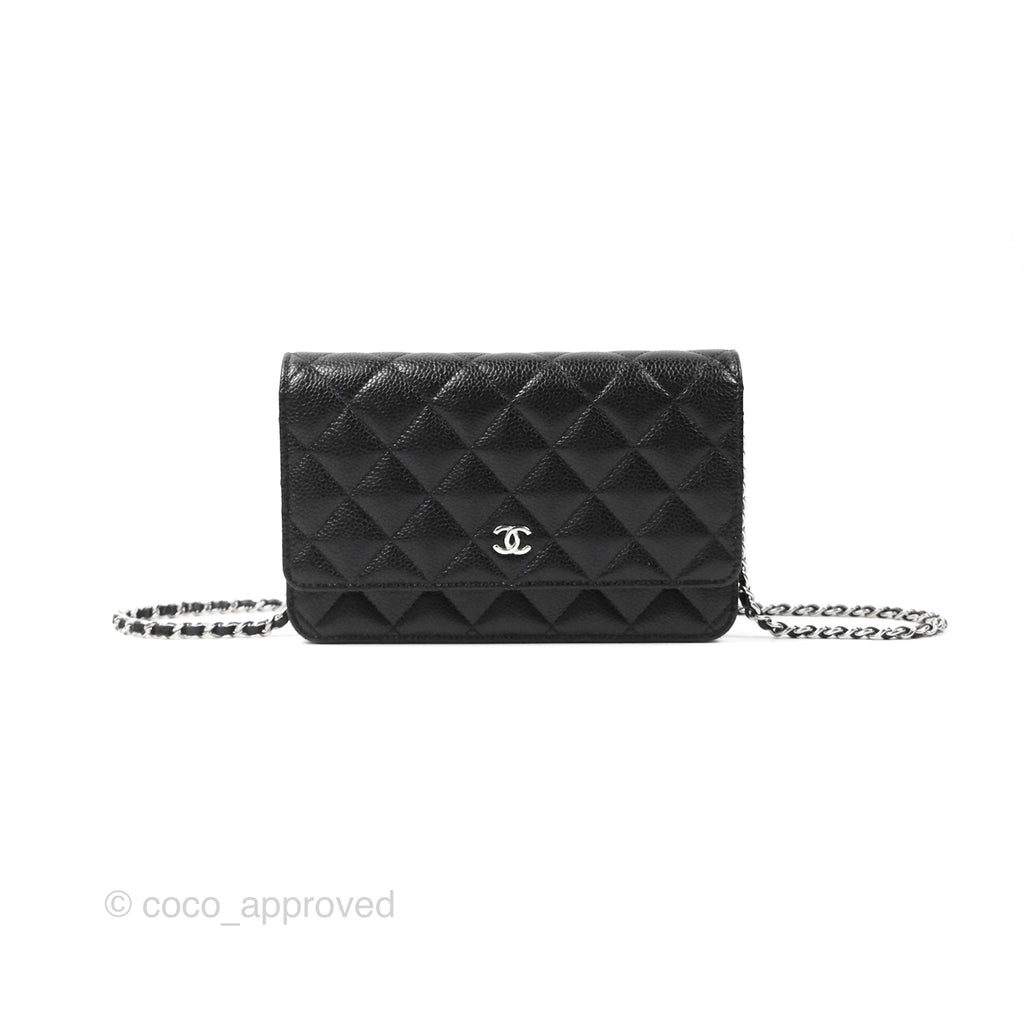 Chanel Quilted Classic WOC Black Caviar Silver Hardware