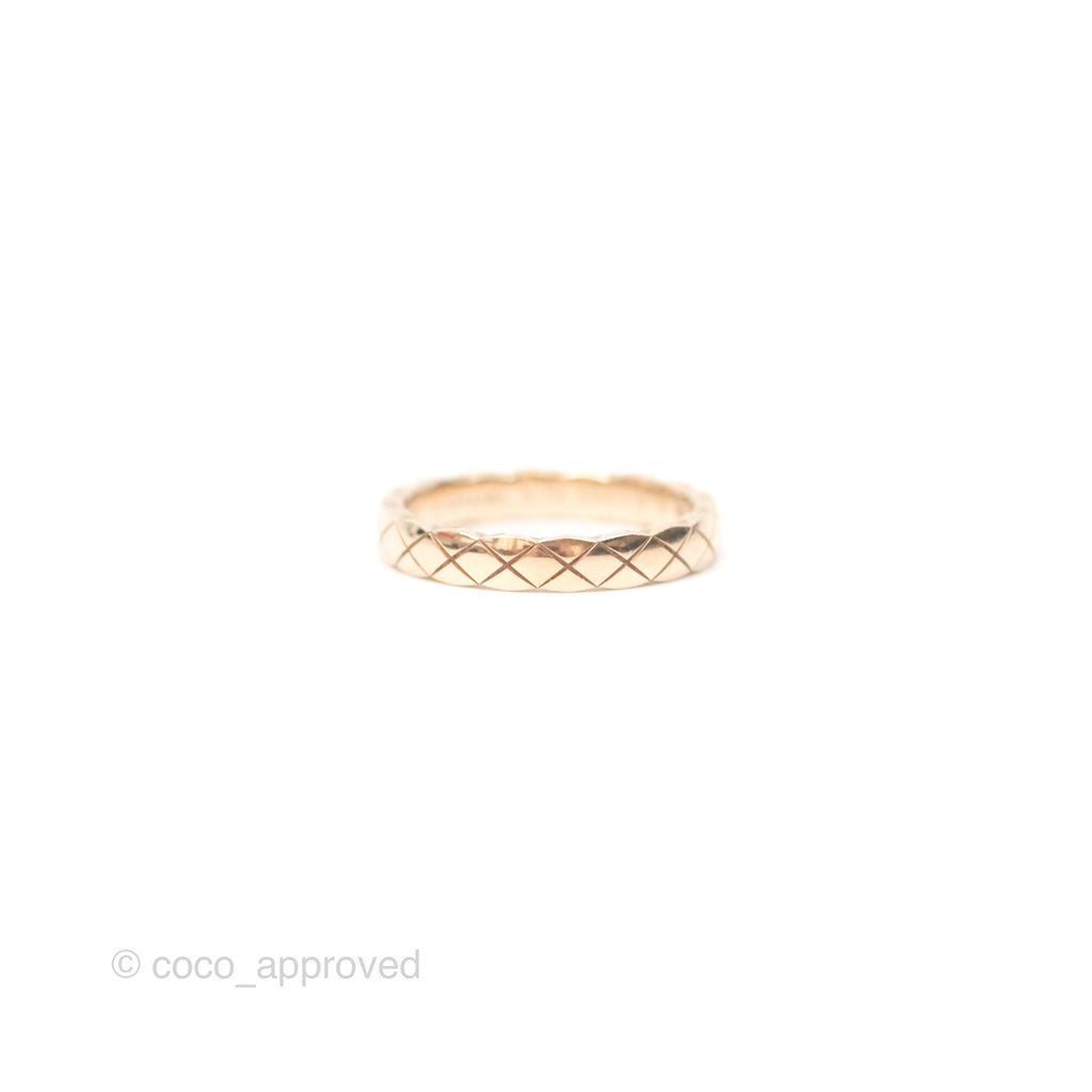 Chanel Coco Crush Ring 18K Beige Gold Size 52