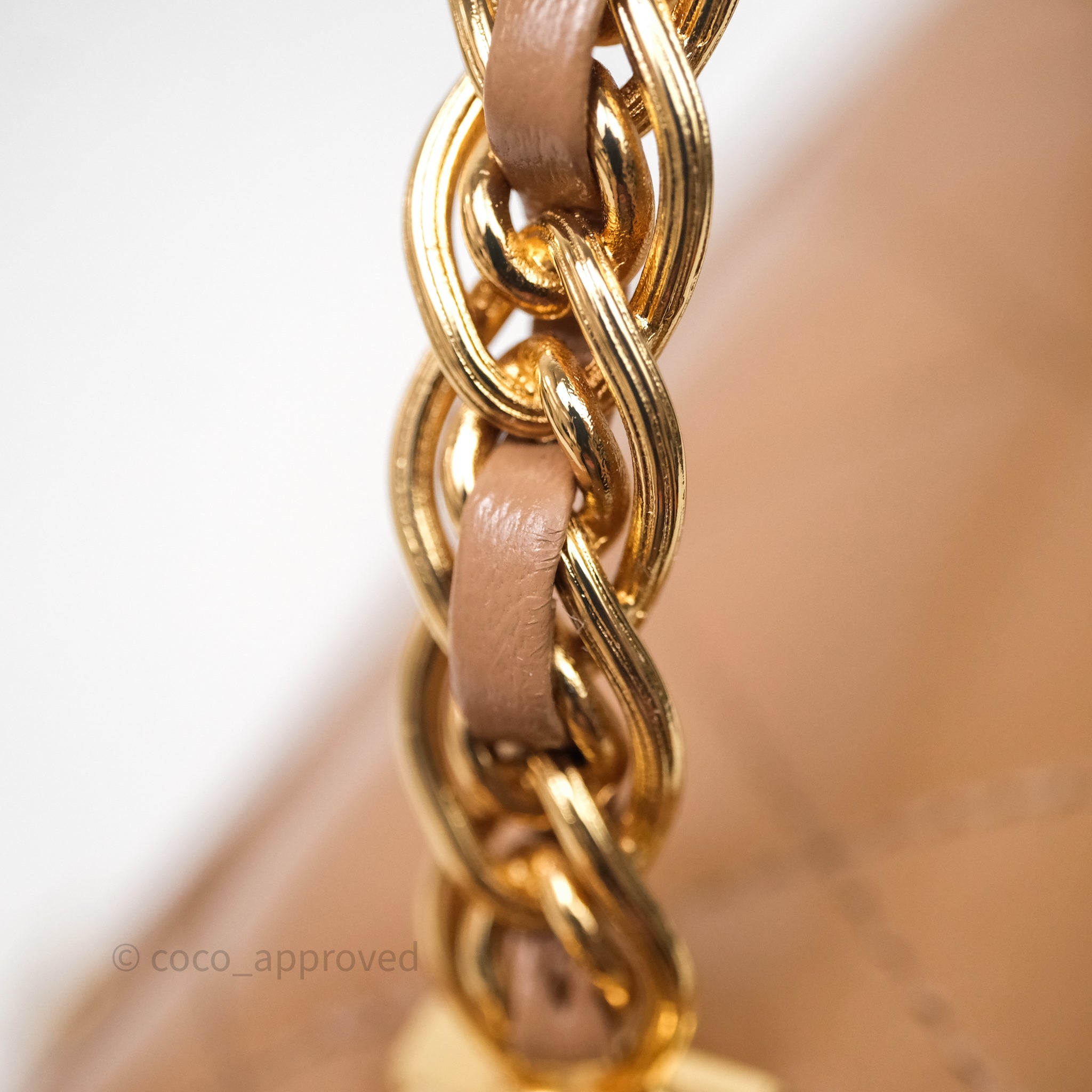 Chanel Top Handle Flap Bag Beige Lambskin Gold Hardware – Coco