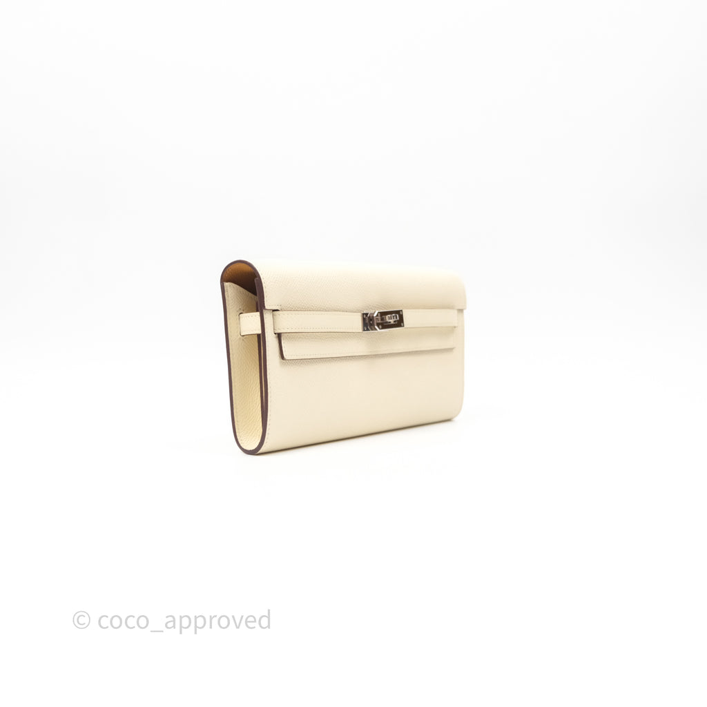 Hermès Kelly To Go Wallet Nata I2/ Sesame 2S Epsom Palladium Hardware