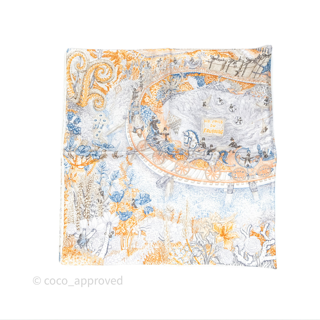 Hermès Les Folies du Faubourg Scarf 90