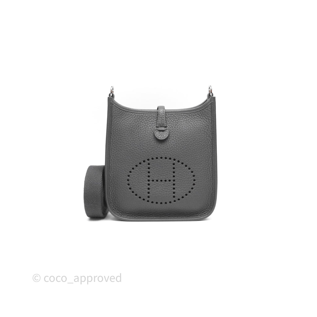Hermès Mini Evelyne 16 Dark Bronze O0 Clemence Palladium Hardware