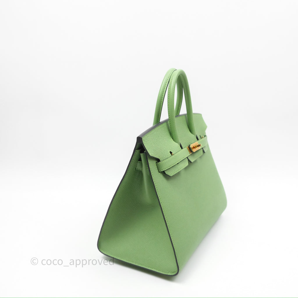 Hermès Birkin 25 Sellier Vert Criquet 3I Epsom Gold Hardware
