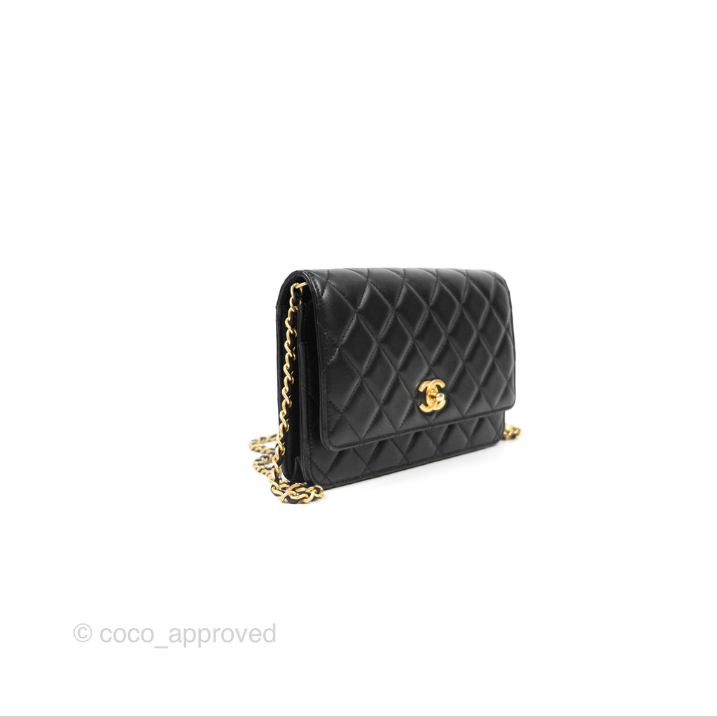 Chanel Quilted Pearl Crush Wallet on Chain WOC Pink Lambskin Aged Gold –  Coco Approved Studio