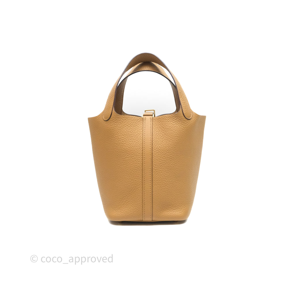 Hermès Picotin Lock 18 Biscuit 48 Clemence Gold Hardware