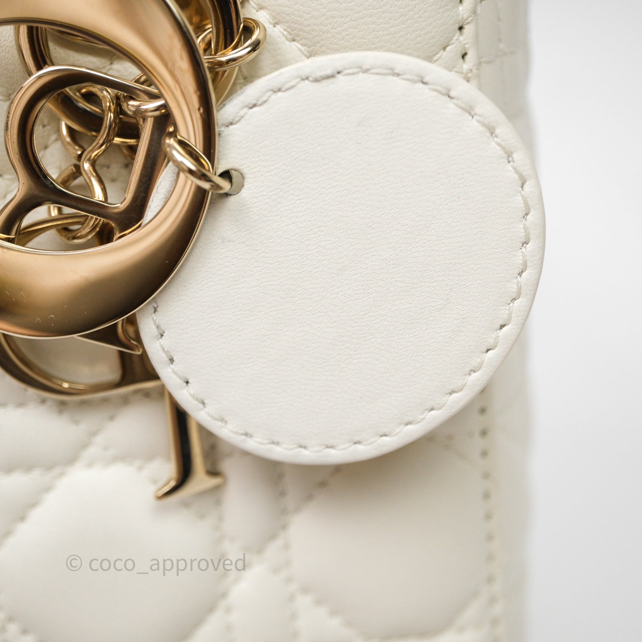 Christian Dior Small My ABCDior Lady Dior Bag White Cannage