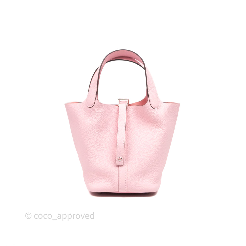 Hermès Picotin 18 Rose Sakura 3Q Clemence Palladium Hardware