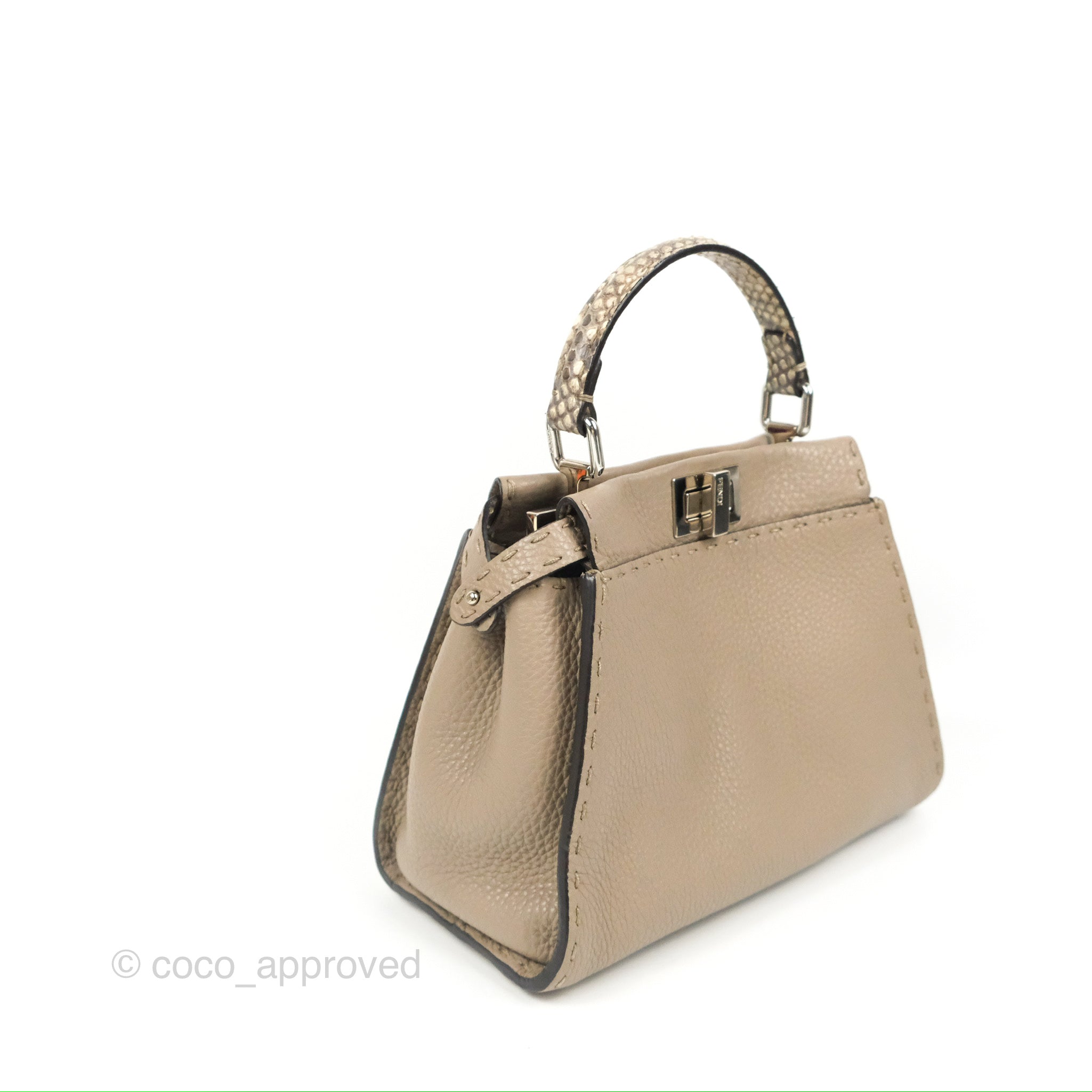 Peekaboo Mini - Beige leather bag