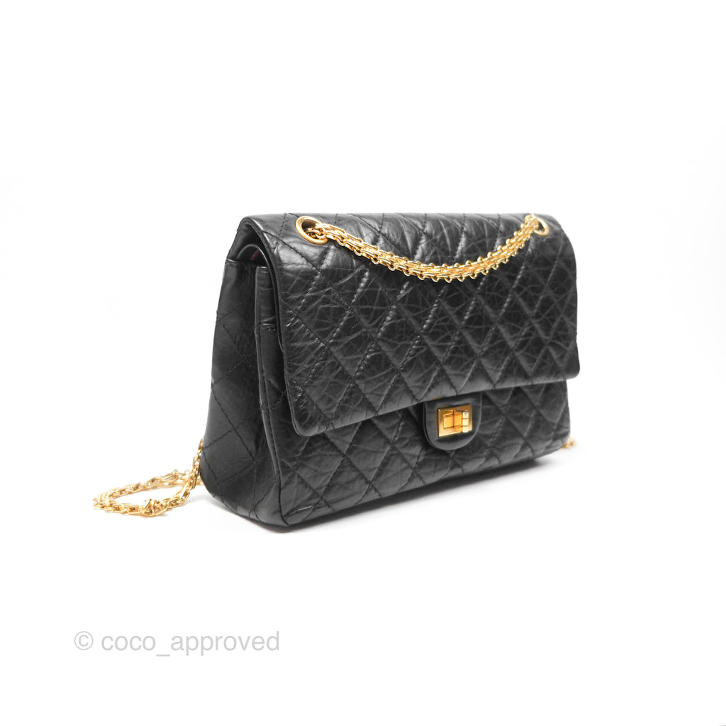 Chanel Reissue 226 Flap Quilted Calfskin Black Gold Hardware