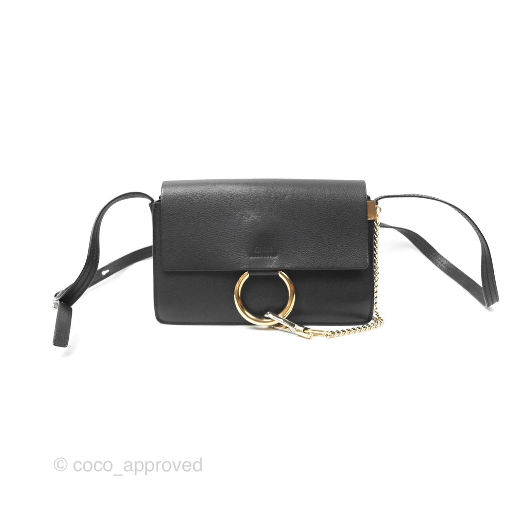 Chloe Small Faye Shoulder Bag Black Calfskin