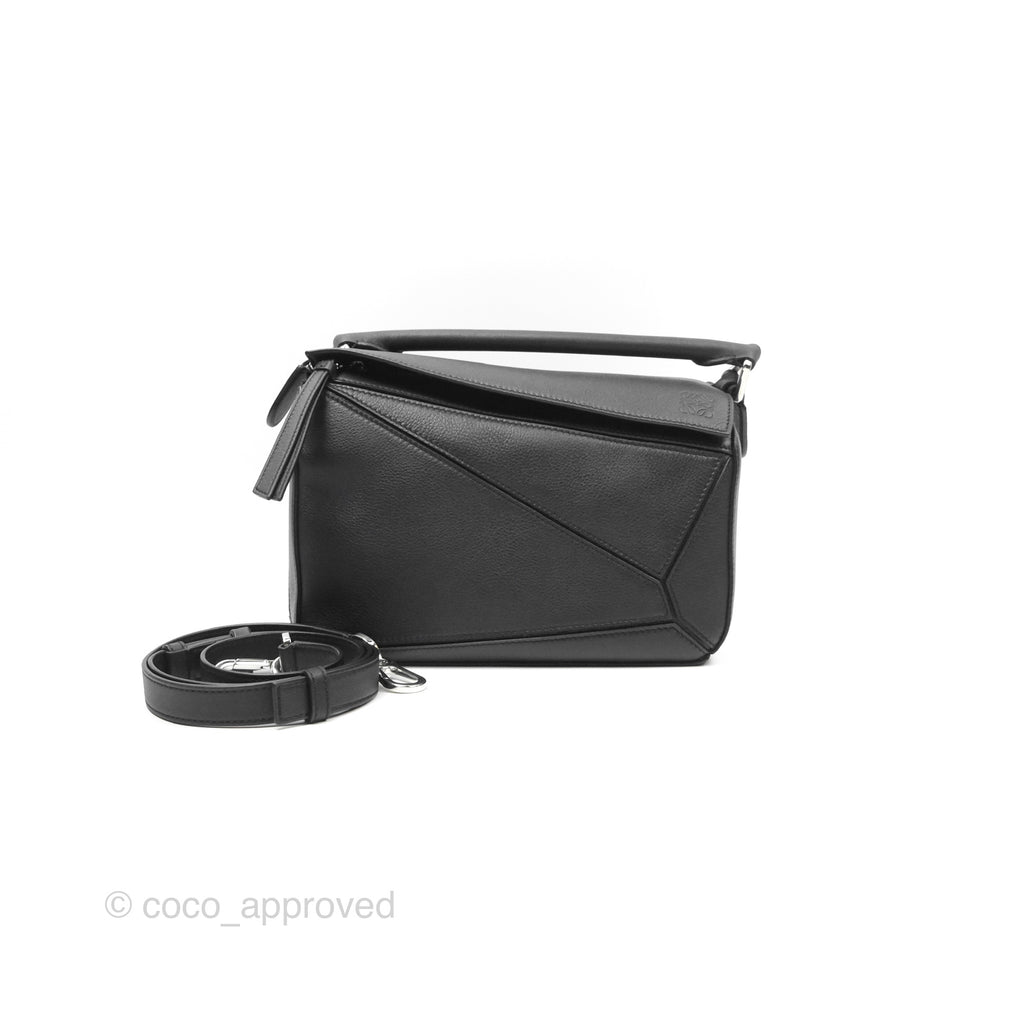 Loewe Mini Puzzle Bag Black Calfskin