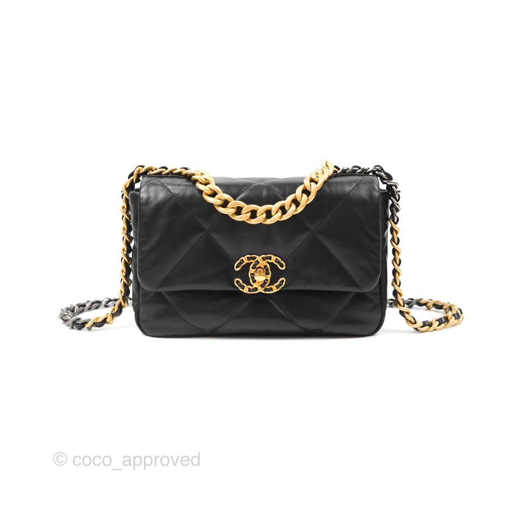 Chanel 19 Small Black Mixed Hardware