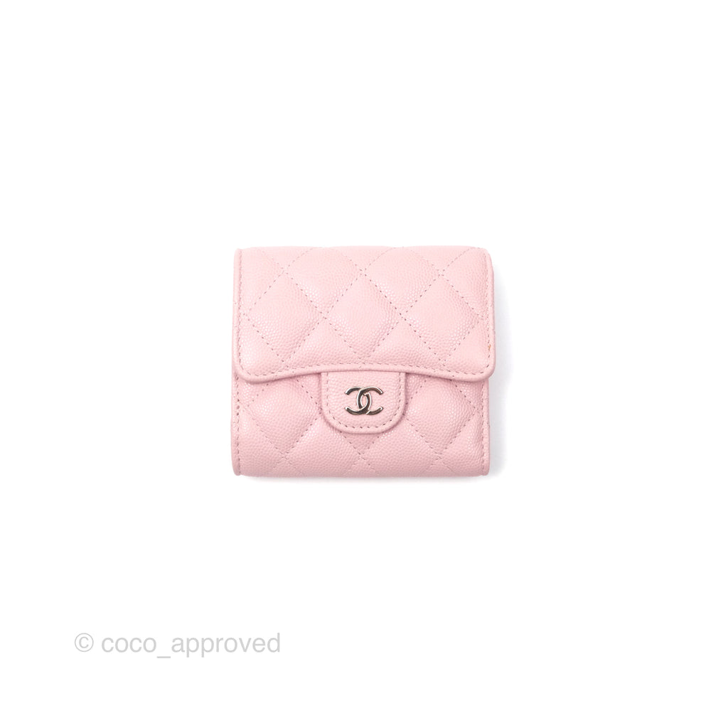 Chanel Classic Short Flap Wallet Pink Caviar Gold Hardware