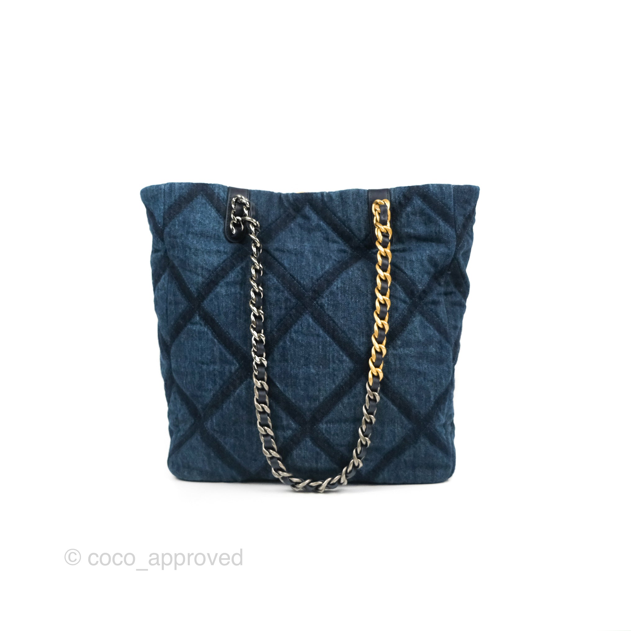 Chanel 19 Tote Quilted Denim Mixed Hardware – Coco Approved Studio