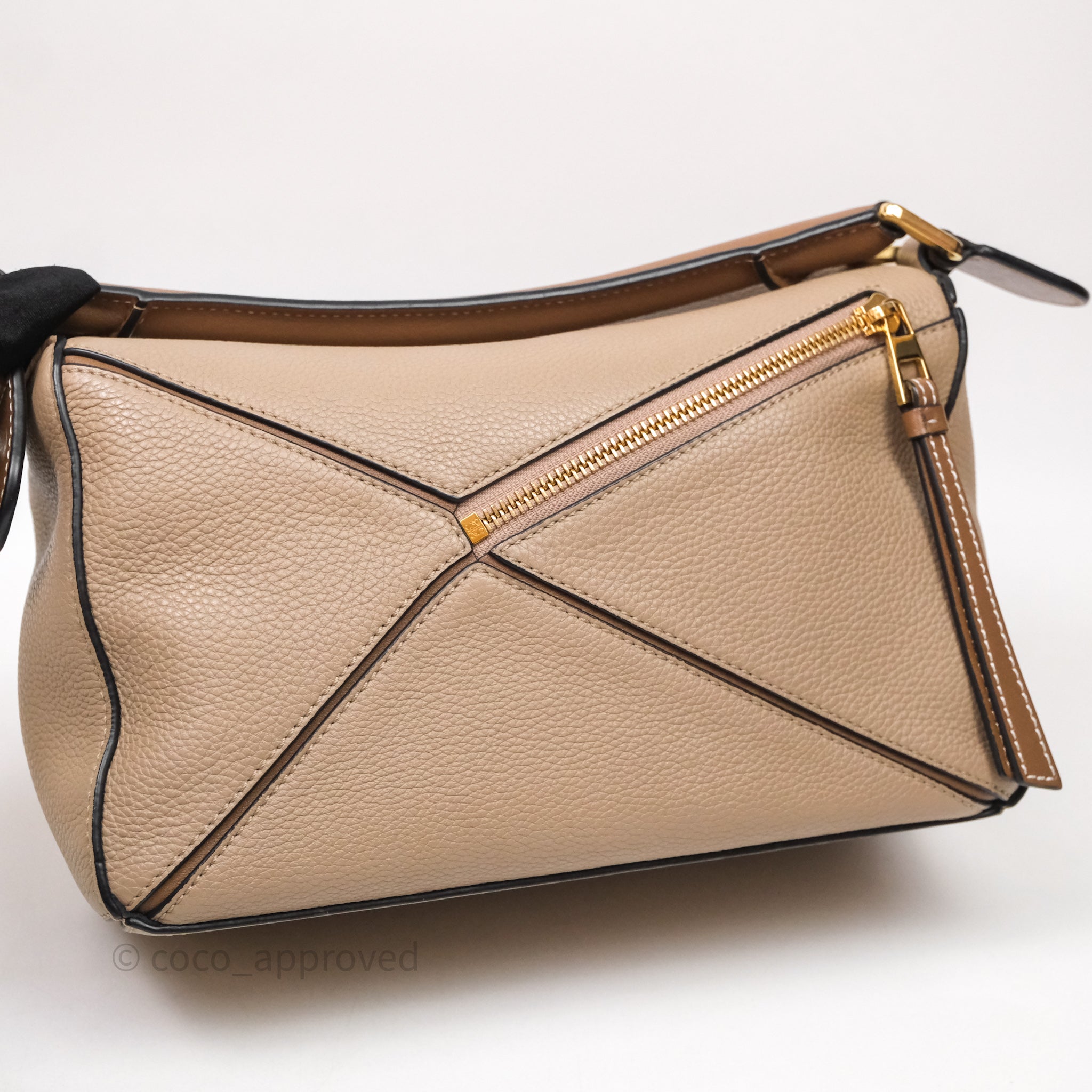 Loewe Small Puzzle Bag Sand Mink Grained Calfskin – Coco Approved