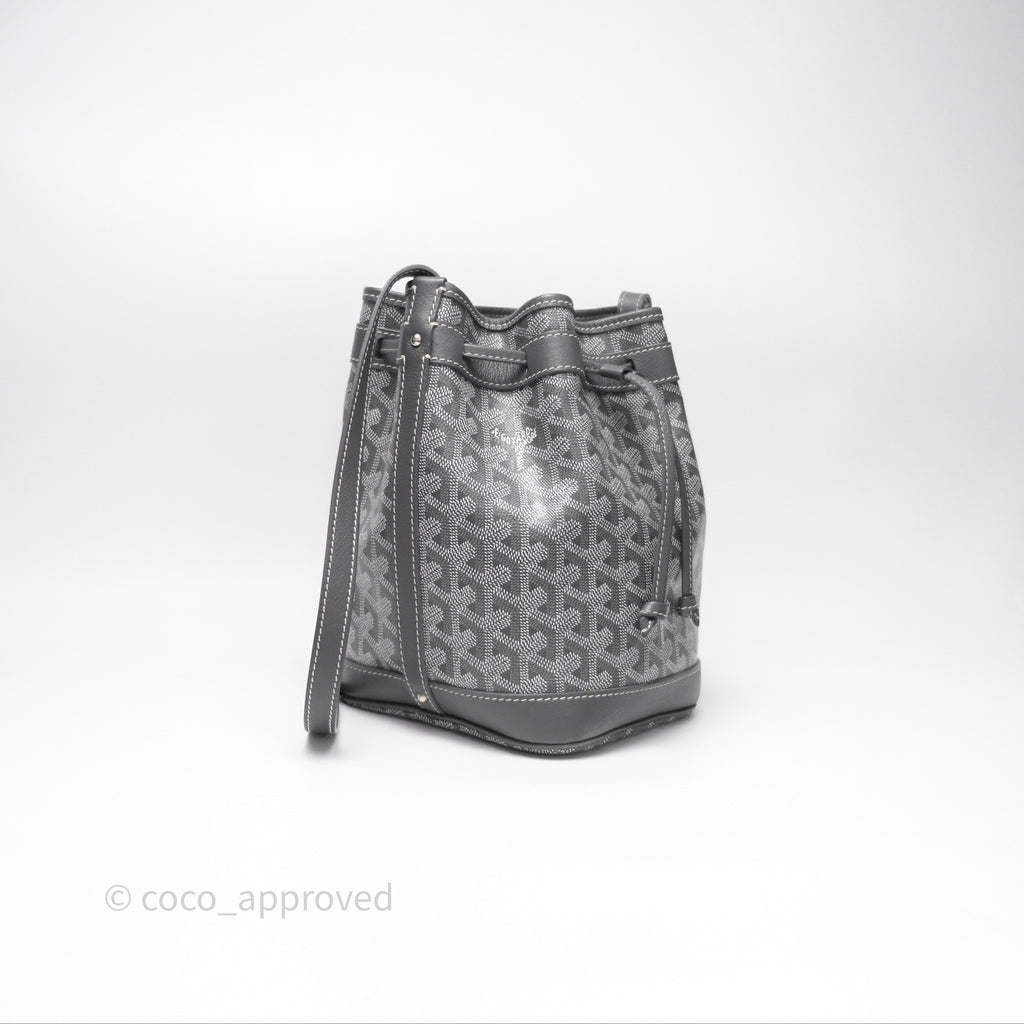 Goyard Petit Flot Bucket Bag Grey Goyardine Canvas