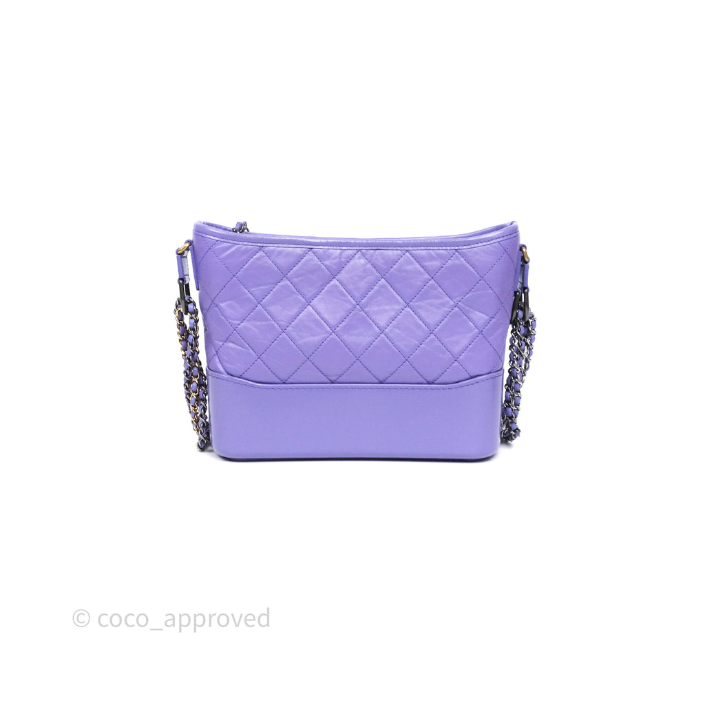 Chanel Quilted Medium Gabrielle Purple Aged Calfskin