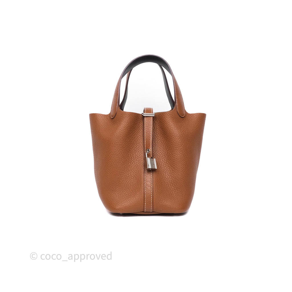 Hermès Picotin Lock 18 Gold 37 Clemence/ Ebene 46 Swift Palladium Hardware